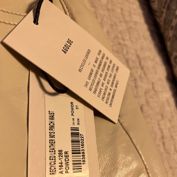 Agolde- Recycled Leather Fitted Pants - Picture 3 of 6